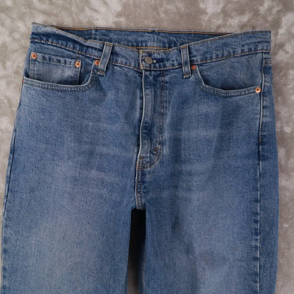 Levi's 550 Relaxed Straight‎ Leg Medium Wash Jeans Blue Men's 36x30 act 36x29